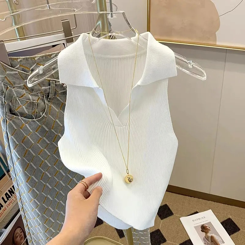 Женский трикотажный топ-поло с – обзор и цена Tank Top Ribbed