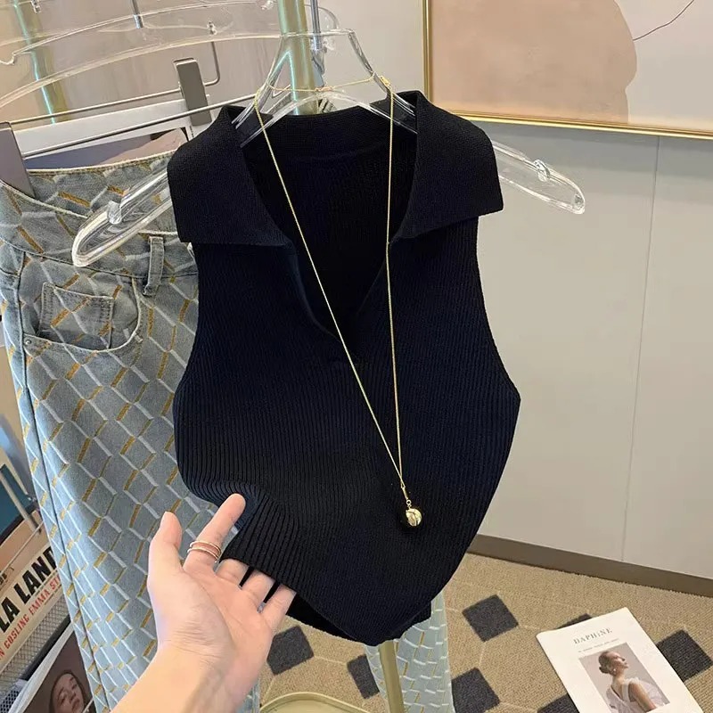 Женский трикотажный топ-поло с – обзор и цена Tank Top Ribbed